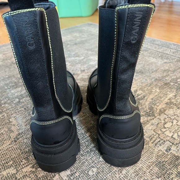 Ganni Mid Leather Chelsea Boots - Picture 3 of 5